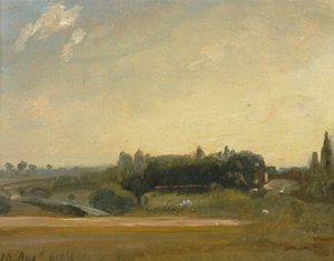 イーストバーグホルト、牧師館に向かって表示 作： John Constable